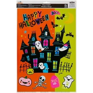 Haunted House Window Cling, Multicolor, 11" x 17.5", Halloween by Way To Celebra